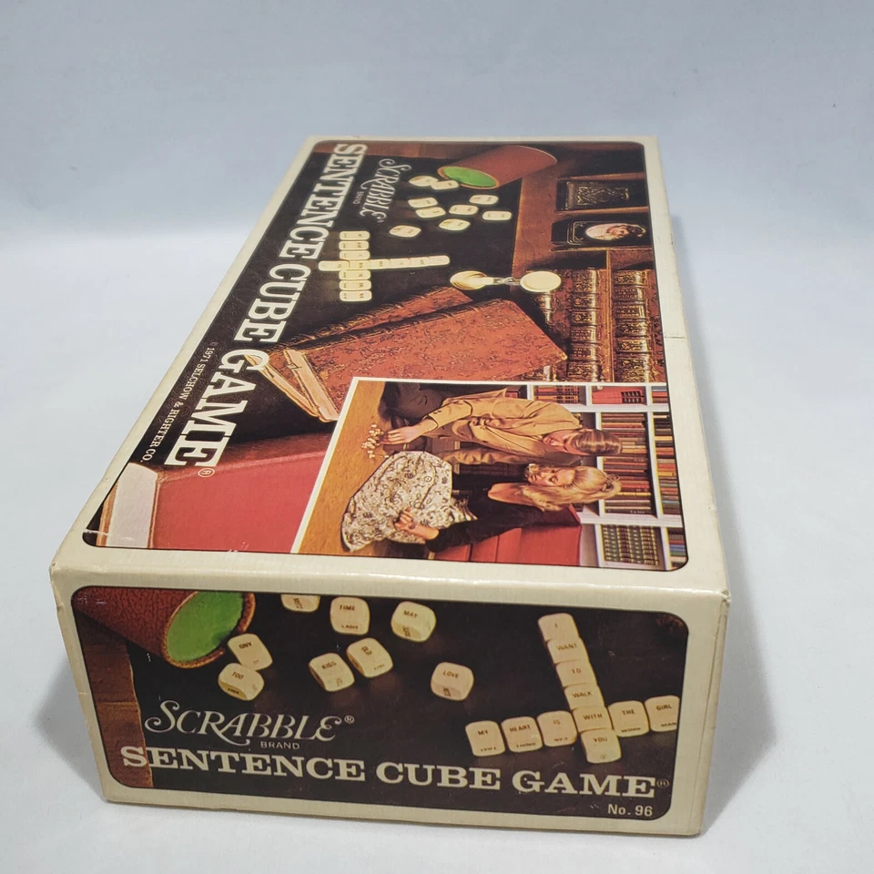 Vintage Scrabble Sentence Cube Game 1971 SelRight Selchow & Righter New Open Box - Image 4 of 4
