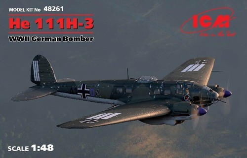 ICM Modelle 48261 1/48 Zweiter Weltkrieg deutscher He111H3 Bomber