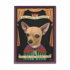 Retro Pets Magnet, Patron Saint Dog Series, Chihuahua, Advertising, 2.5" x 3.5"