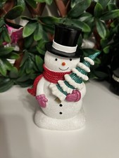 Bath  Body Works Snowman With Tree Sleeve Gentle Foaming Soap Holder