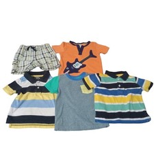 Lot of 5 piece Baby boy kid bundle top shirts baby toddler size 6- 9m Up