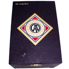 CAO Gold Torpedo Maduro Empty Wooden Cigar Box 6.5" x 4.5" x 3.75"