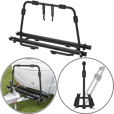 Deichsel Fahrradträger schwarz bis 40kg   Wohnwagendeichsel 2 Fahrräder 126x70
