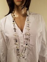 White House Black Market Long Pearl & Crystal Necklace White House Black Market Long Pearl & Crystal Necklace
