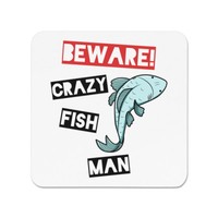 Beware VerrüCkte Fisch Mann KüHlschrankmagnet - Lustig Tiere