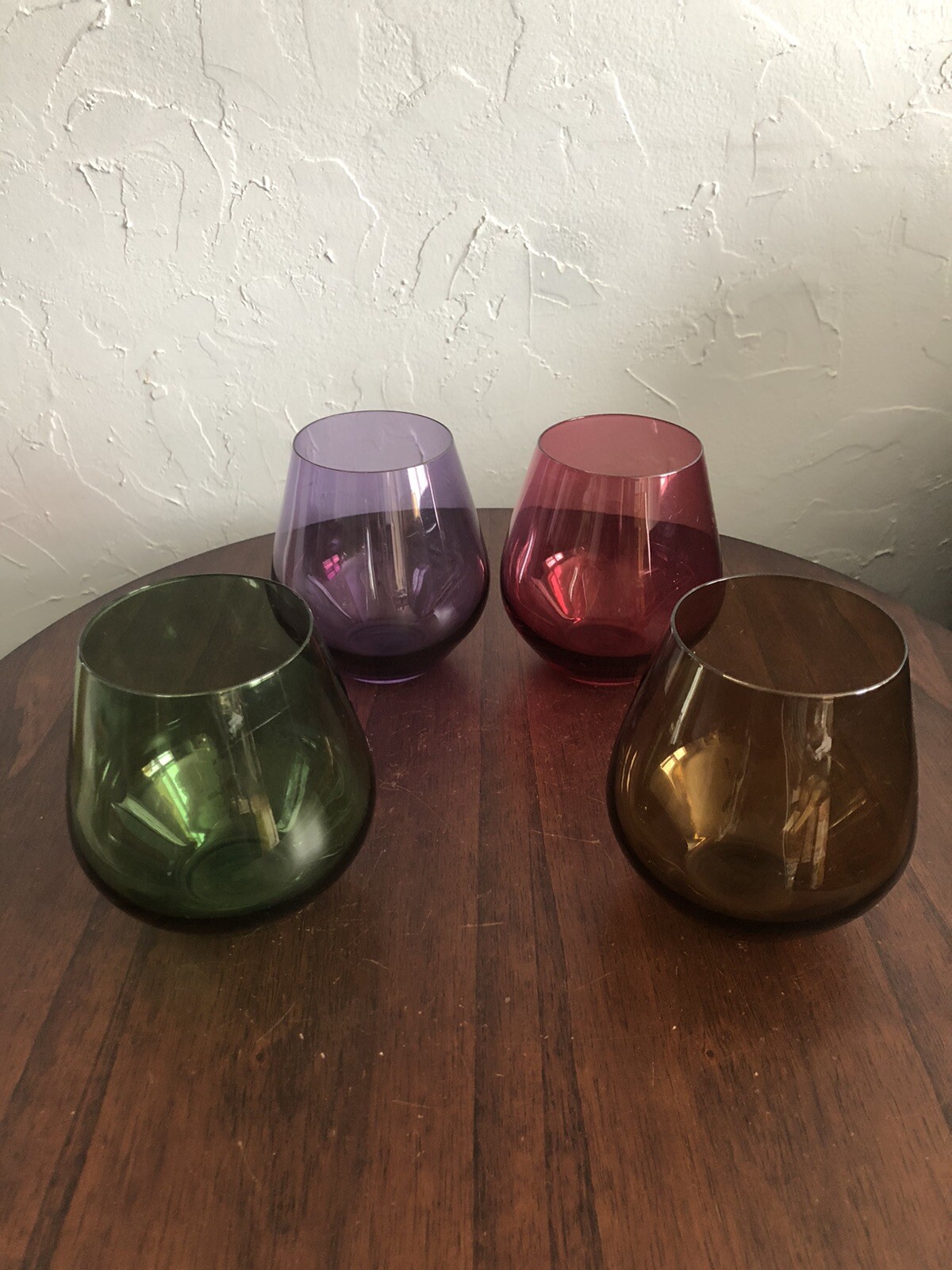 Lenox Wine Glasses Tuscany Harvest Wine Glasses Lenox Stemless Colored Set of 4 eBay