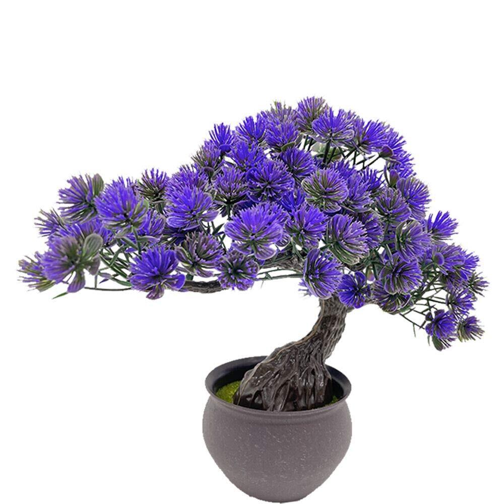 Artificial Plants Fake Bonsai Juniper Tree Potted Faux Japanese Cedar Bonsai ...-image