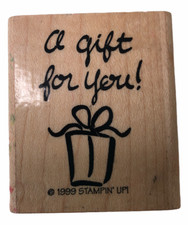 Stampin Up Rubber Stamp A Gift for You Saying Present Birthday LRS79