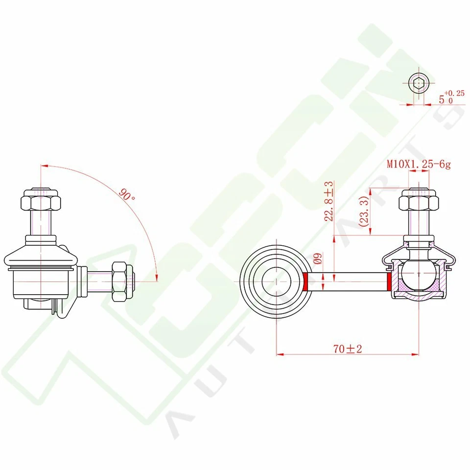 6pcs Front Lower Control Arm Sway Bar Suspension Kit For 2006-2011 Honda Civic Foto 3 de 4