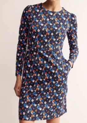 Boden Penelope Jersey Dress Size 4 Regular Winter Moss Bloomsbury Pop | eBay