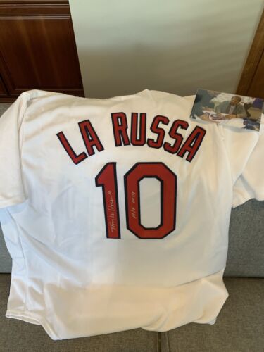 Tony LaRussa Signed Cardinals Jersey HOF Inscribed