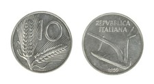 r44_70) Italia Repubblica in Italma - 10 Lire 1955 Spighe