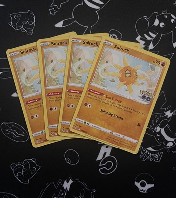 Pokémon TCG Solrock Pokemon Go 039/078 Regular Uncommon Playset X 4