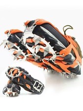 18Teeth Steel AntiSlip ClimbingHiking Snow SpikesCramponsCleats Grips BootsCover