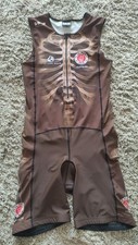 DOWE Sportswear X-Ray Skeleton, Skull ST. Pauli Triathlonsuit Size: XL NEW 
