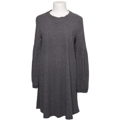 Mango Basics, Tunika, Größe: M, Grau, Einfarbig, Rippenstrick, Damen #nG4