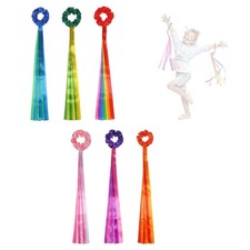 6Pcs Gymnastics Streamers Dance Ribbons Portable Dancing Rhythm Wrist Streamers