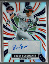 2026 USA Stars Stripes Prizm 18U National Team Signatures Brody Schumaker Auto