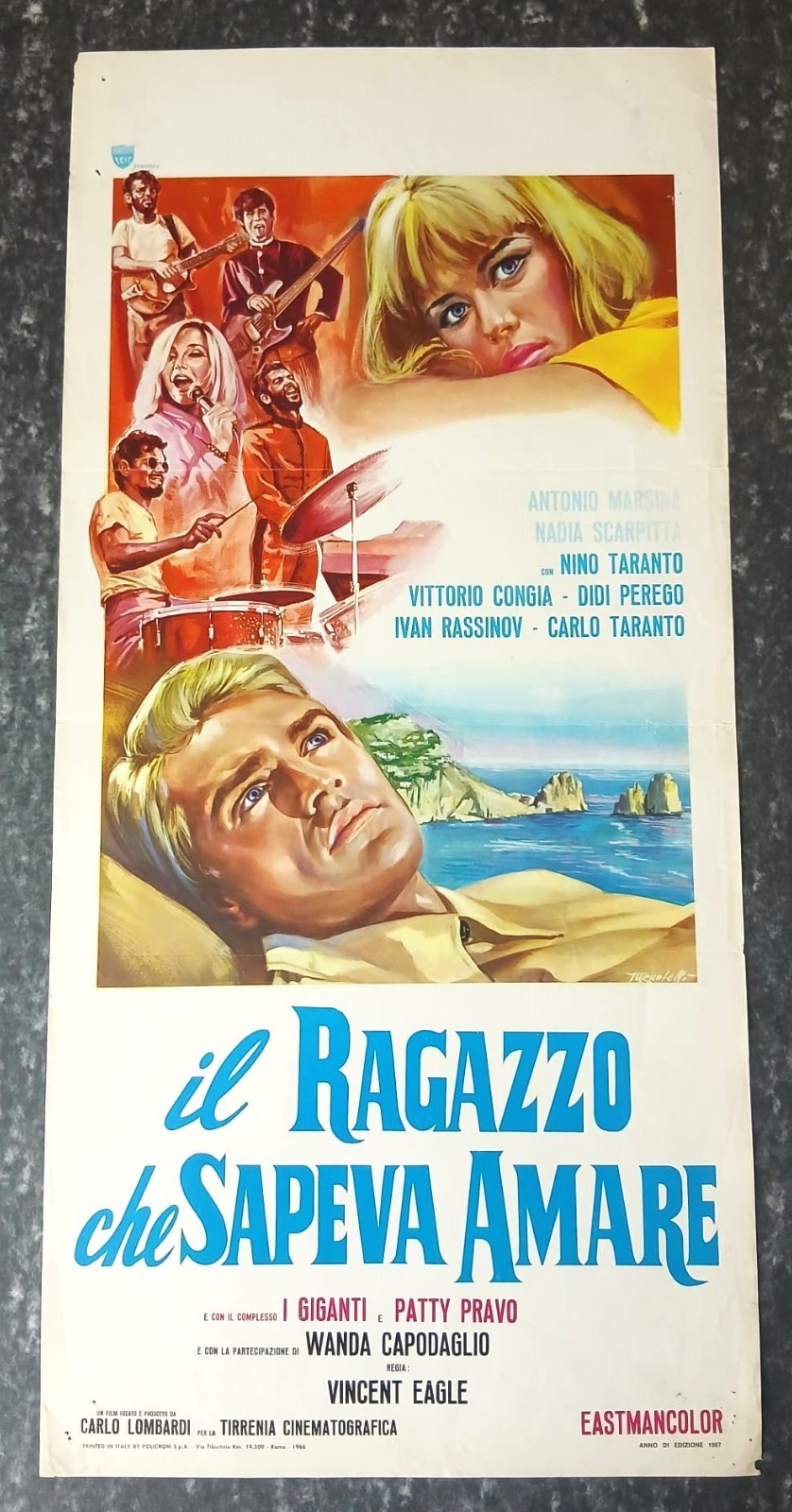 Locandina originale film Il ragazzo che sapeva amare (1967) - Regia di Enzo Dell'Aquila