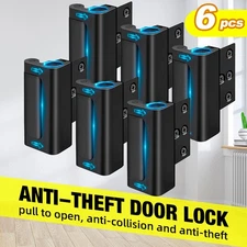 6pcs Home Security Door Lock Childproof Door Reinforcement Lock Upgrade Design