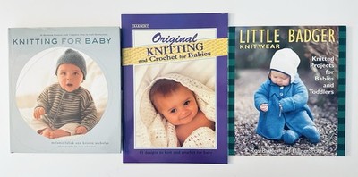 Lot of 3 Knitting for Baby Little Badges Knitwear Knitting and Crochet Patterns