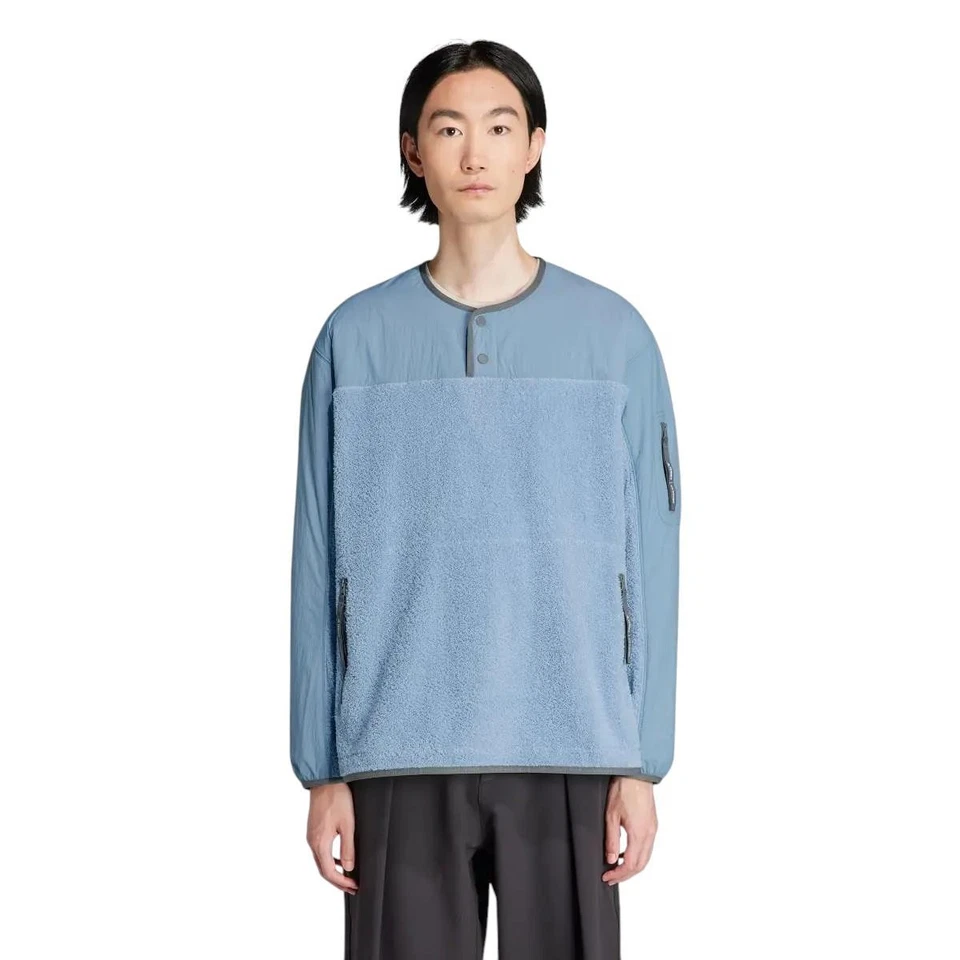 Adidas X Wander Capa Intermedia Polar Azul Caminar Camping Senderismo HOMBRE - Imagen 3 de 4