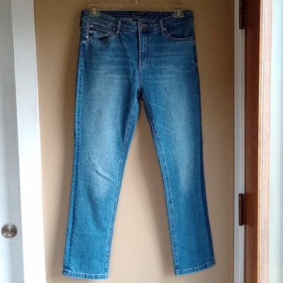 Boston Proper Classic Skinny Straight Blue Denim Jeans Size 12