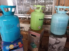 Ballongas Flaschen, Helium, Luftballon, Metallflasche, LEER 