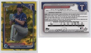 2024 Bowman Sapphire Edition Chrome Prospects Yellow /75 Brock Porter #BCP-36