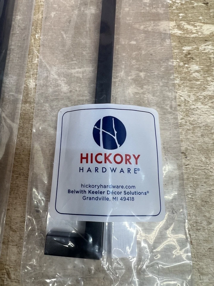 Paquete de 5 tiradores de gabinete Hickory Hardware 12 pulgadas negro mate, claraboya Foto 4 de 4