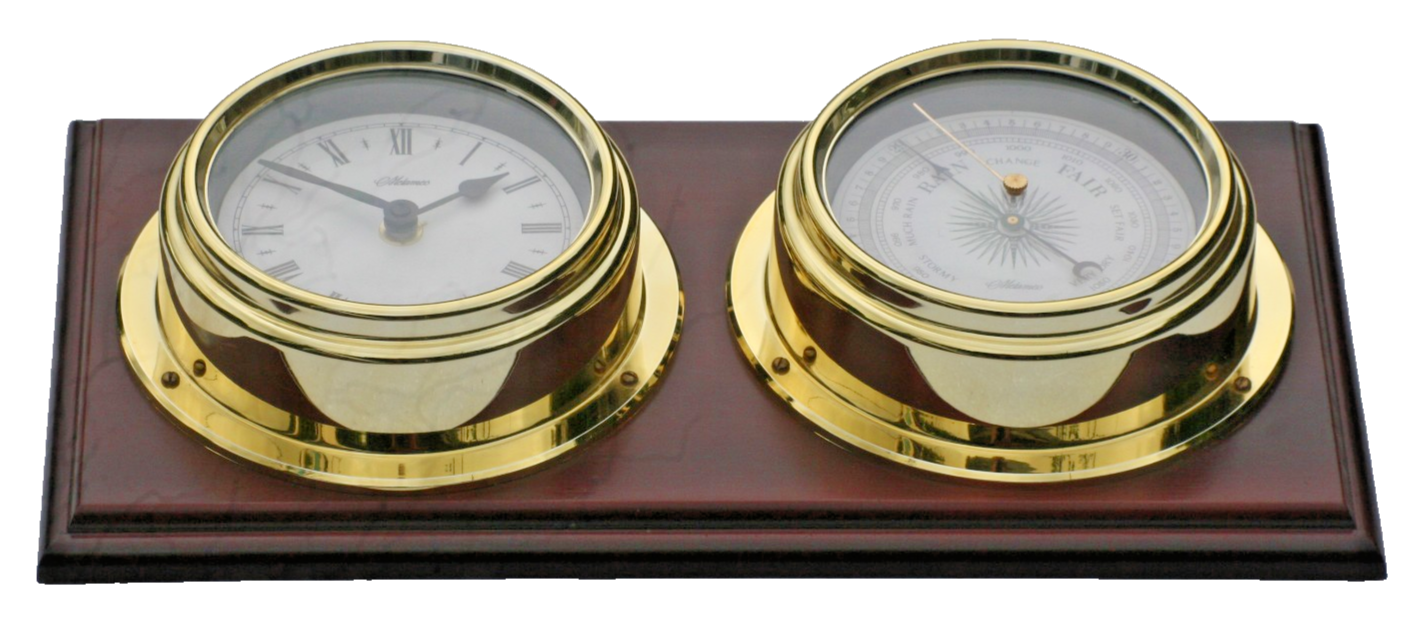 Marine style Barometer & Clock 7.1/2 