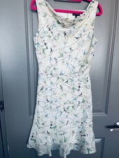 Vintage Bird Print Dress Fairy Princess Size 2
