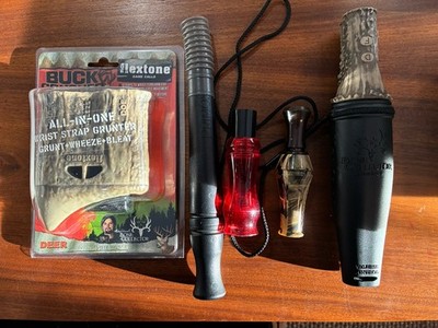 Lot Game Calls Flextone, Knight And Hale, Primos Hunting Deer Goose,Mallard, Fox
