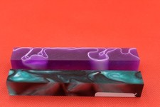 2 acrylic pen blank wood turning pen making purple white and blue black blanks