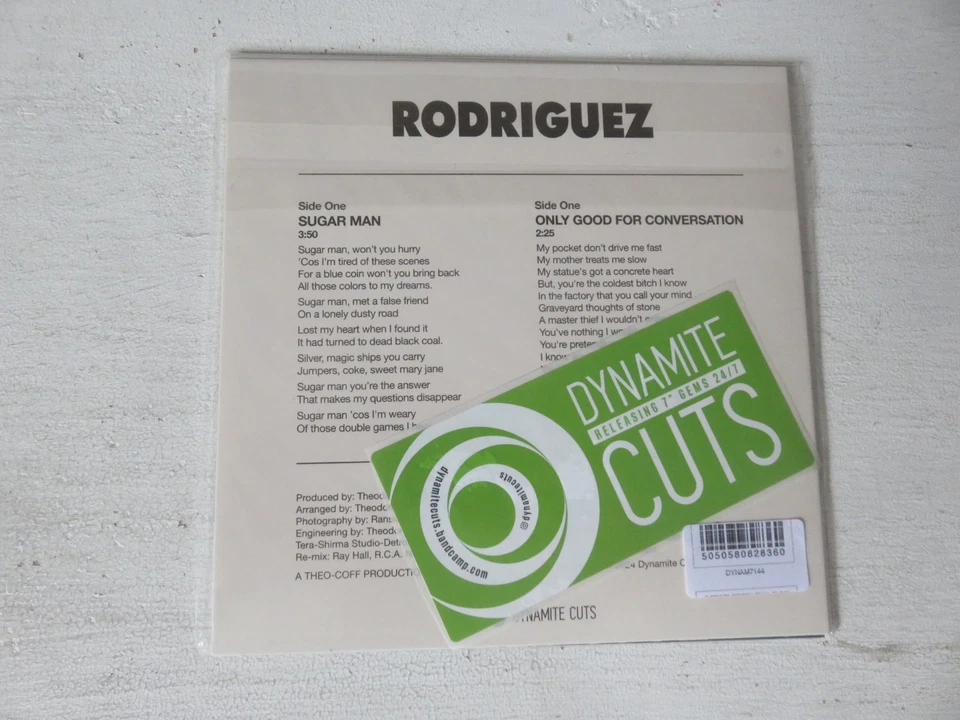 RODRIGUEZ Sugar Man / Only Good For Conversation 500 ONLY 2024 VINYL PRESS 7" - Image 2 of 4