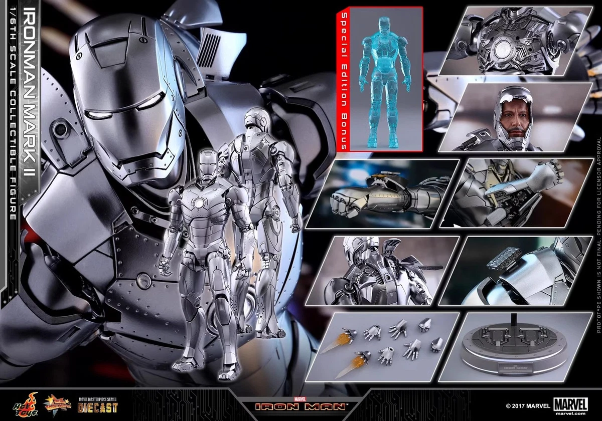 Hot Toys HT MMS431D20 1/6 Iron Man MARK2 MK2 Action Figure Deluxe