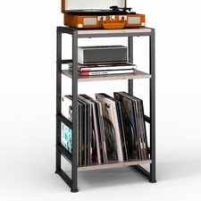 Record Player Stand,3-Tier Record Player Table with U-Shaped Vinyl Storage Up...