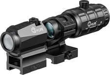 Red/Green Dot Sight & 3X Magnifier Combo Set, 2 MOA Motion Awake Red Dot Optics