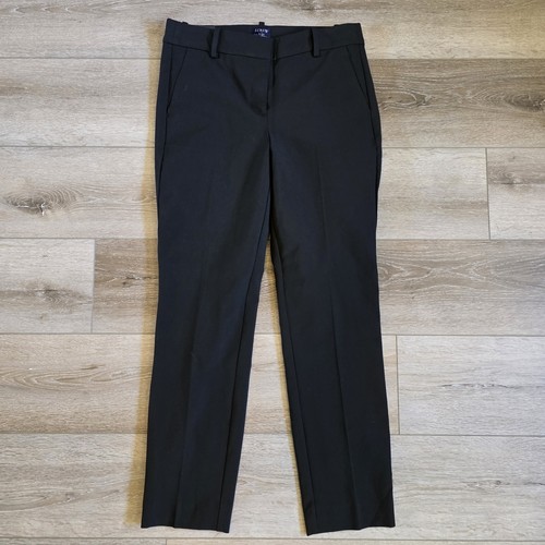 Neu mit Etikett J. Crew Ruby Damen Anzughose volle Länge schwarz Stretch Größe 8 Petite 8P