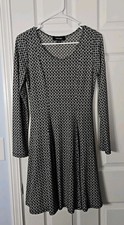 Karen Kane Size Small Long Sleeve Dress Black & White