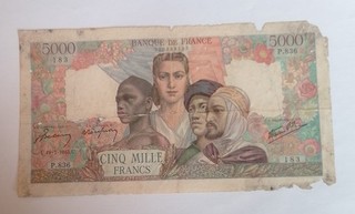5000 Francs Empire Français 19.7.1945 série P.836
