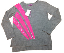 Aqua Girls Long Sleeve  Top Charcoal  Size XL