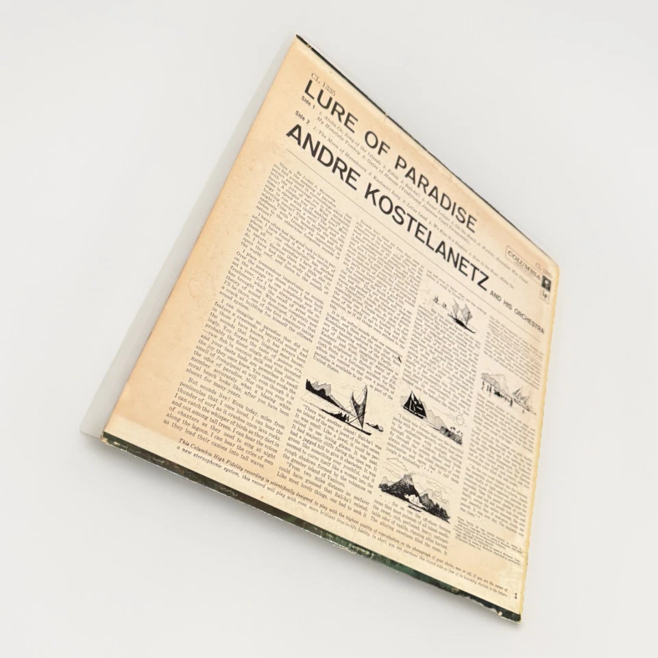 Andre Kostelanetz - Lure Of Paradise VG++ DG Mono Columbia CL-1335 Record 1959 - Изображение 2 из 4