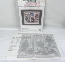 Bucilla Christmas "Checking His List" Counted Cross Stitch 82851 15"x12" 566