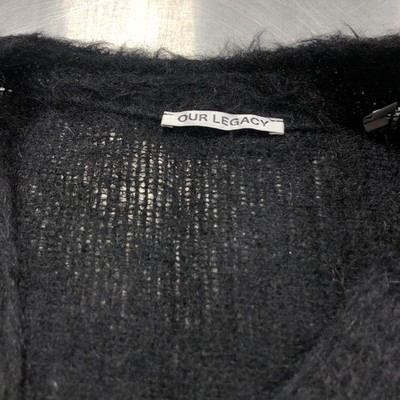 Our Legacy Mohair Black Cardigan 46 Large | eBay