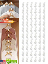 50 PCS Clothes Hanger Connector Hooks Closet Hangers Organizer Space Saving Clip