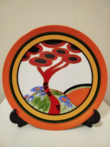 Wedgwood Clarice Cliff Bizarre Series "Red Tree" Collectable Plate In Box - Picture 2 of 16