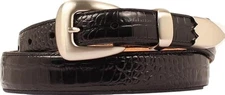 Nocona Men's Tapered Gator Belt, Black, 34