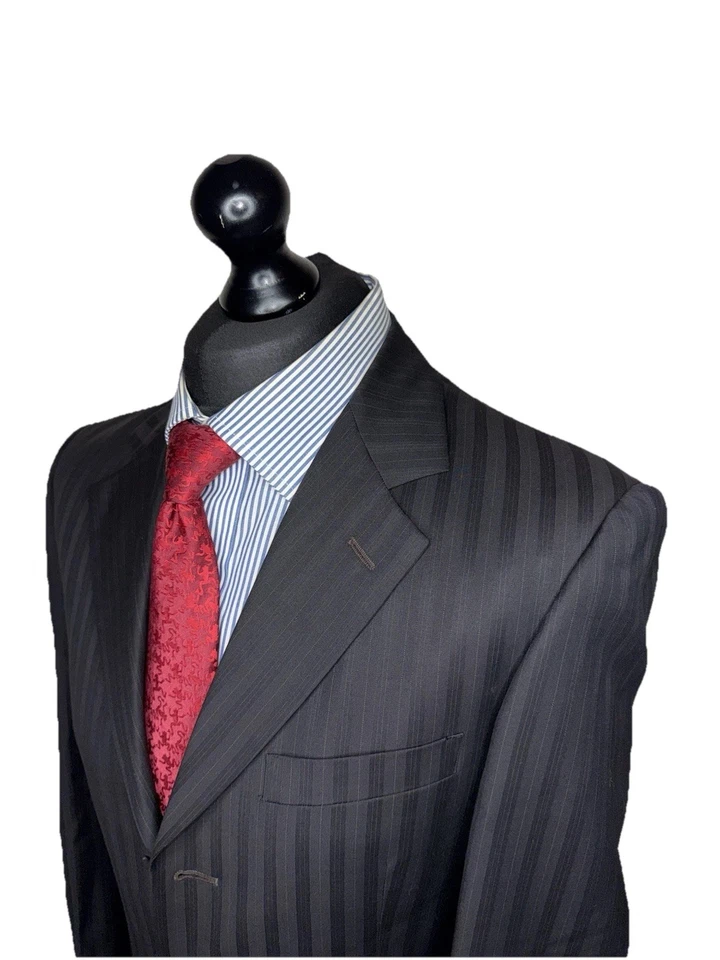 CHAQUETA DE TRAJE DE LUJO PAUL SMITH LONDRES RAYAS CORTE CLÁSICO 38R Foto 4 de 4