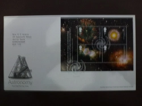GB 1st day cover   Astronomy Miniature Sheet